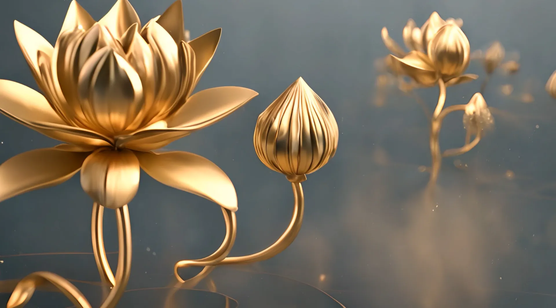 Tranquil Golden Botanicals Motion Graphics Video
